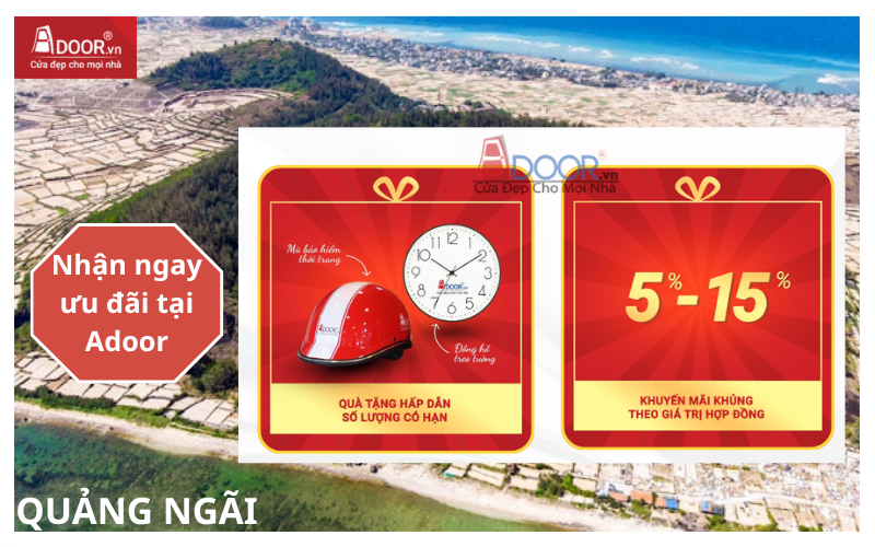 Nhận ngay ưu đãi tại Adoor cửa cuốn Đài Loan Quảng Ngãi