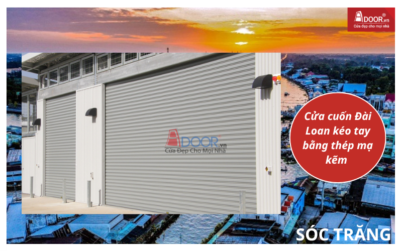 Cửa cuốn Đài Loan kéo tay bằng thép mạ kẽm cửa cuốn Đài Loan Sóc Trăng