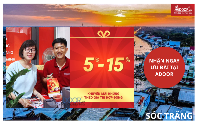Nhận ngay ưu đãi tại Adoor cửa cuốn Đài Loan Sóc Trăng