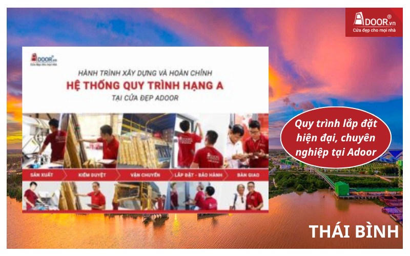 Quy trình lắp đặt hiện đại, chuyên nghiệp tại Adoor cửa cuốn Đài Loan Thái Bình