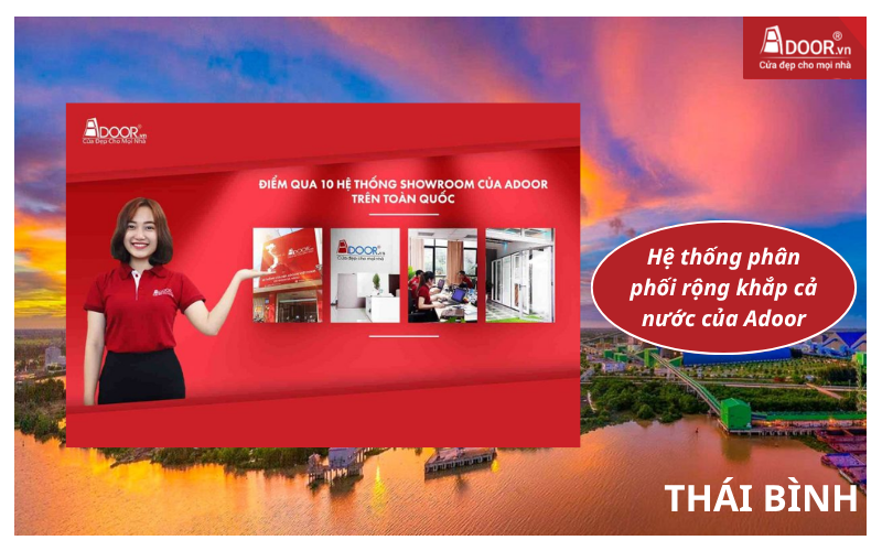 Hệ thống phân phối rộng khắp cả nước của Adoor cửa cuốn Đài Loan Thái Bình