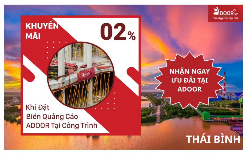 Nhận ngay ưu đãi tại Adoor cửa cuốn Đài Loan Thái Bình