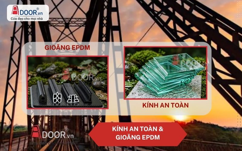 Phôi kính an toàn tinh khiết phối hợp gioăng cao su lưu hóa EPDM Phôi kính an toàn tinh khiết phối hợp gioăng cao su lưu hóa EPDM