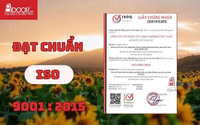 Chứng nhận ISO - Cửa Cổng Xếp Điện