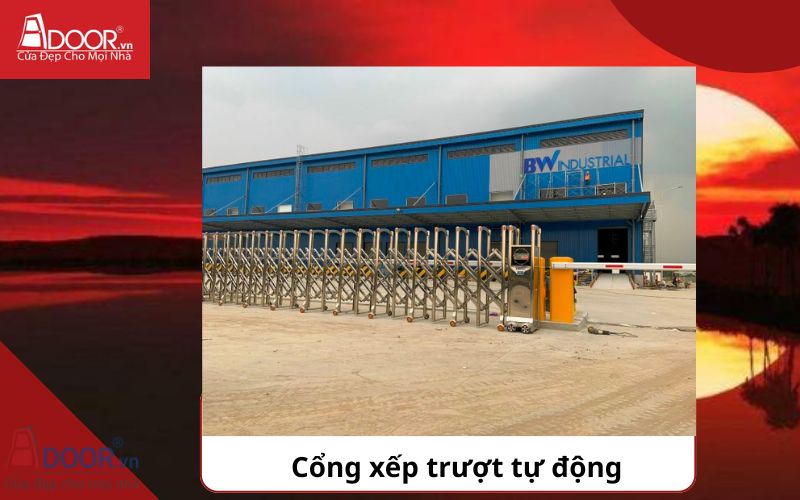 Cổng xếp 3 - Cửa Cổng Xếp Tự Động 
