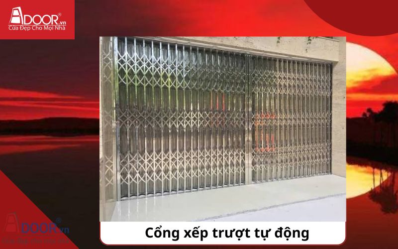 Cổng xếp 1 - Cửa Cổng Xếp Tự Động 