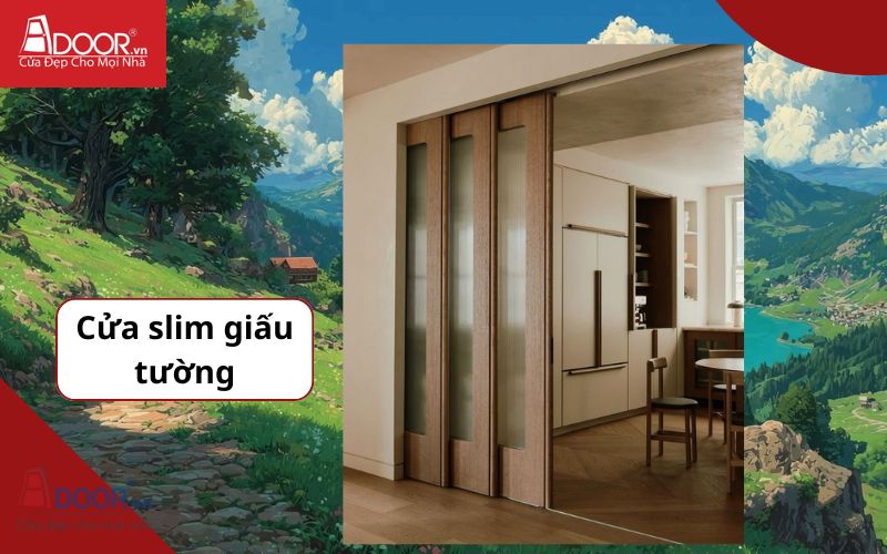 Cửa Slim giấu tường - Cửa Kính Lùa Slim