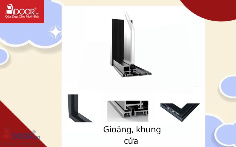 Gioăng, khung cửa - Cánh kính Slim