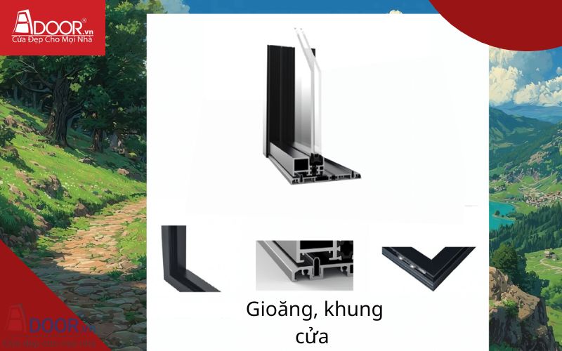 Gioăng, khung cửa - Cửa Kính Lùa Slim