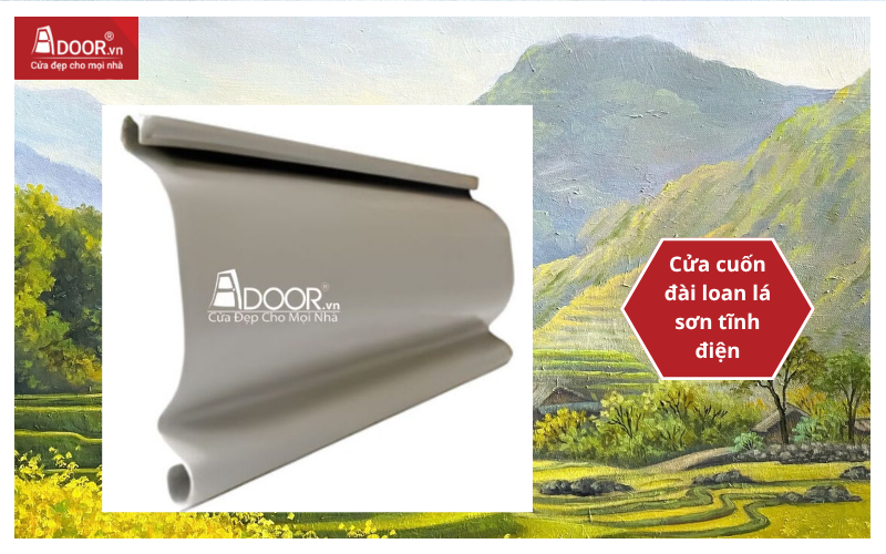 Cửa cuốn đài loan lá sơn tĩnh điện