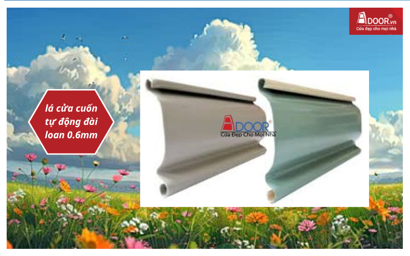 lá cửa cuốn tự động đài loan 0.6mm cửa cuốn đài loan giá bao nhiêu 1m²