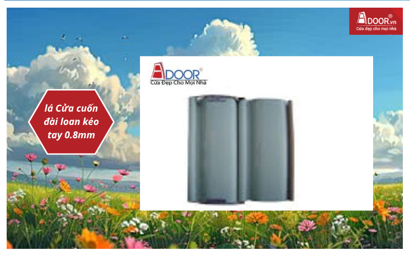 lá Cửa cuốn đài loan kéo tay 0.8mm cửa cuốn đài loan giá bao nhiêu 1m²