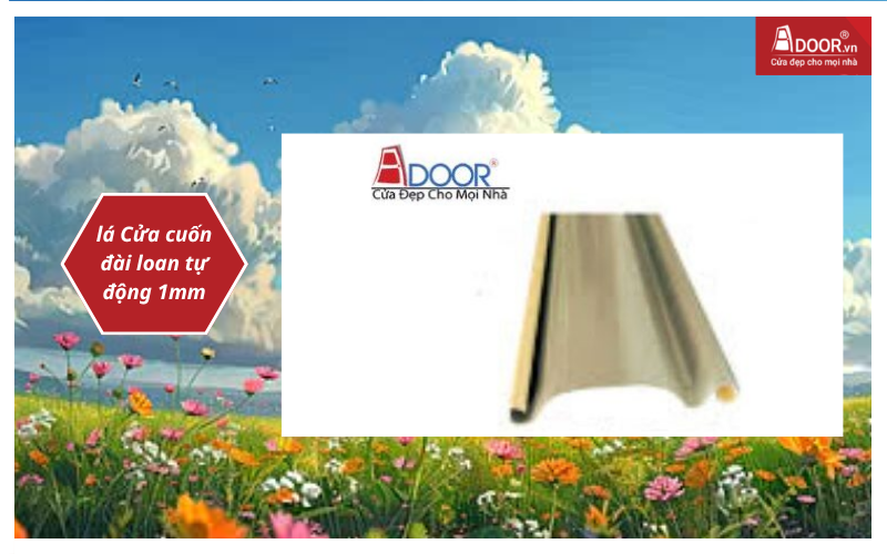 lá Cửa cuốn đài loan tự động 1mm cửa cuốn đài loan giá bao nhiêu 1m²