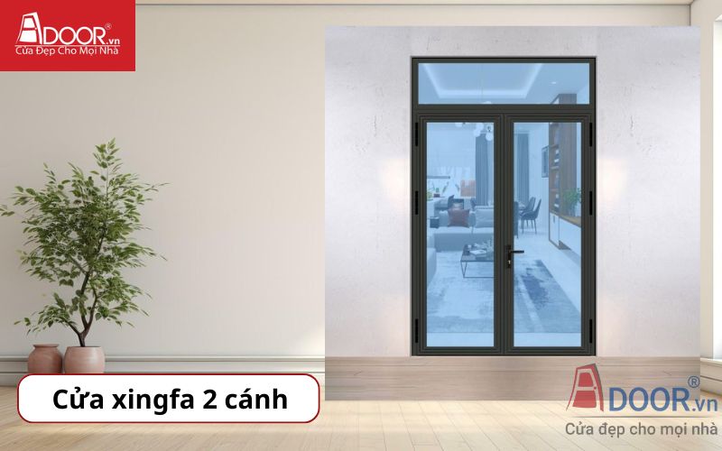 Cửa nhôm Xingfa 2 cánh - bảng báo giá cửa nhôm xingfa nhập khẩu 