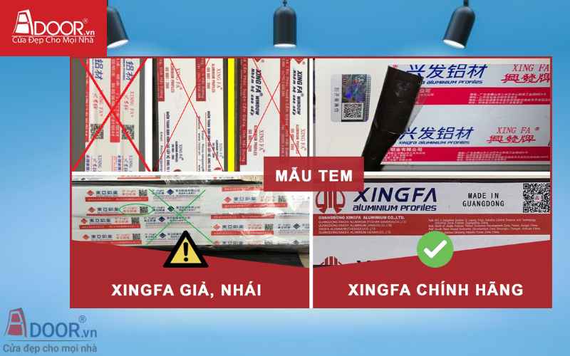 so sánh nhôm xingfa quảng đông với hàng gia công lại