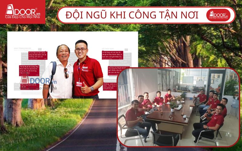 Đội ngũ thi công cửa trượt quay Xingfa chuyên nghiệp của Adoor