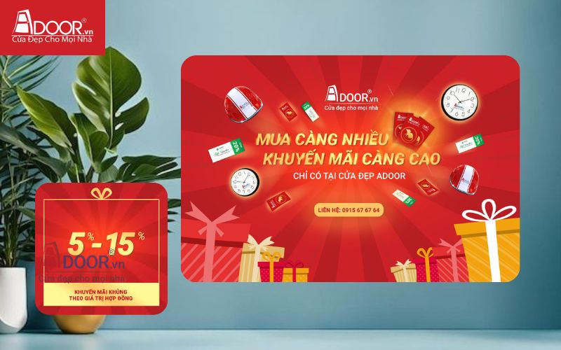 Ưu đãi giảm giá khi lắp đặt cửa nhôm nhà vệ sinh tại Adoor