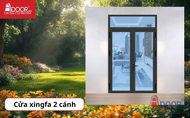 Cửa nhôm kính Xingfa 2 cánh Cửa nhôm kính Xingfa 2 cánh