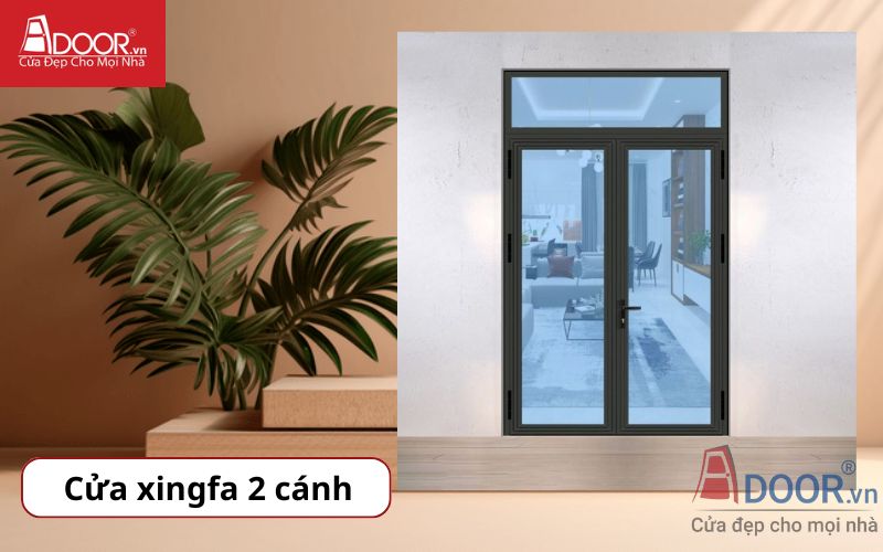 Cửa nhôm Xingfa kính cường lực 2 cánh mở lùa Cửa nhôm Xingfa kính cường lực 2 cánh mở lùa