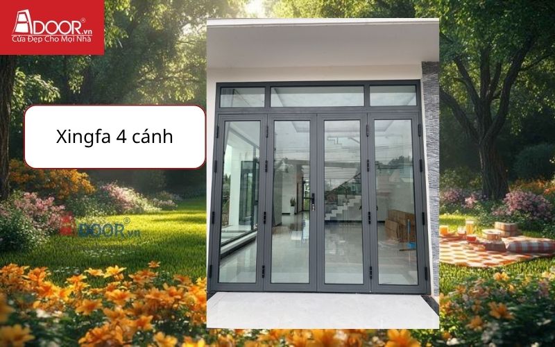 Cửa nhôm kính Xingfa 4 cánh Cửa nhôm kính Xingfa 4 cánh