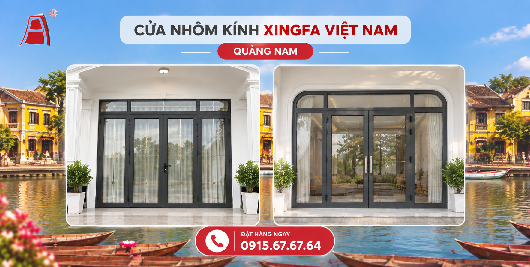 Cửa nhôm Xingfa Việt Nam Quảng Nam