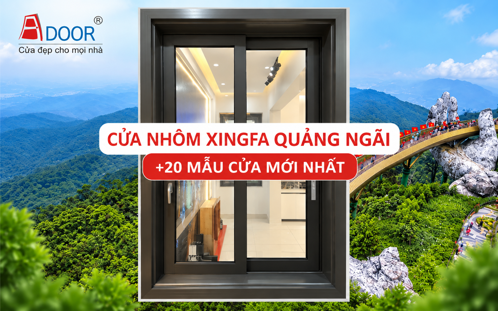 20+ mẫu cửa nhôm Xingfa Quảng Ngãi mới nhất