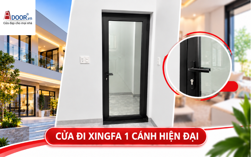 Cửa đi nhôm Xingfa 1 cánh Kon Tum