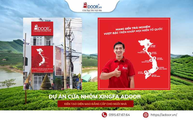 Hệ thống cửa nhôm Xingfa tại Nghệ An Adoor