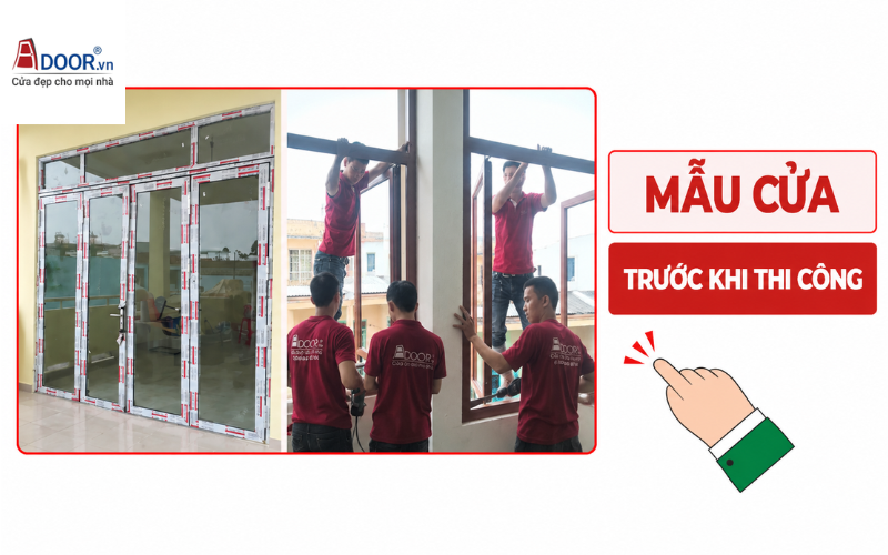 Cửa nhôm Xingfa trong quá trình thi công