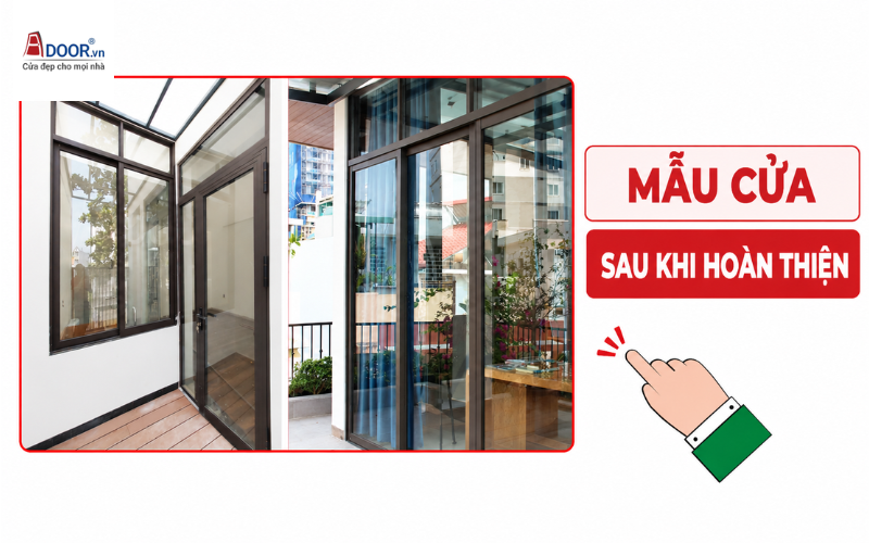 Cửa nhôm kính Xingfa Bình Định sau hoàn thiện.