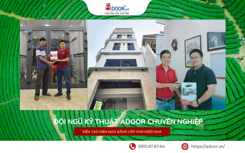 Đội ngũ kỹ thuật Adoor thi công cửa nhôm Xingfa