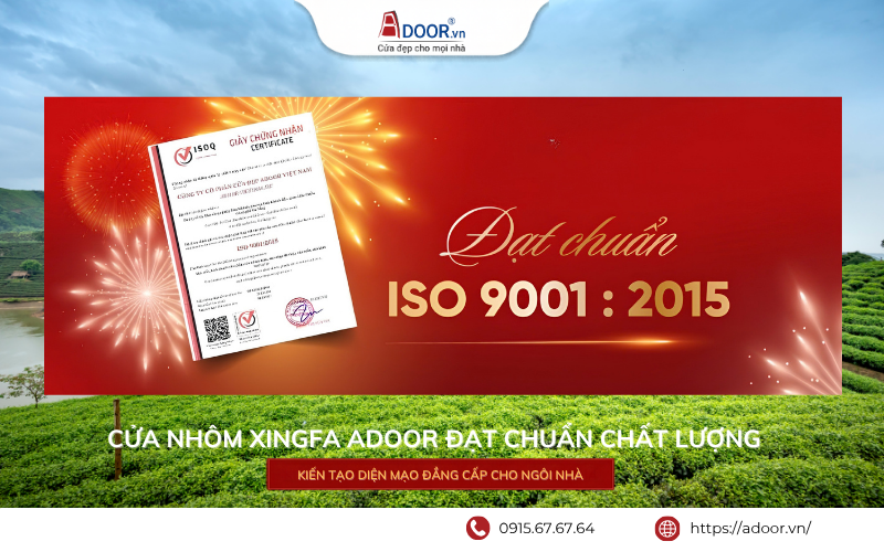 Chứng nhận chất lượng ISO Adoor