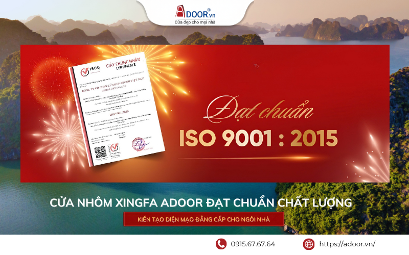 Chứng nhận chất lượng cửa nhôm Xingfa Adoor