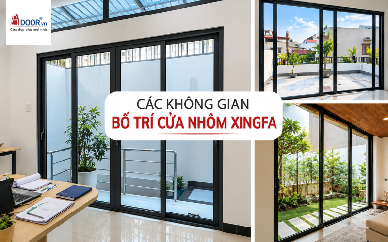 Không gian lắp cửa nhôm Xingfa Bình Định