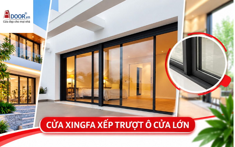 Cửa Xingfa xếp trượt cho ô cửa lớn