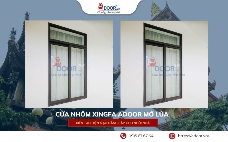 Cửa sổ nhôm Xingfa mở lùa 2 cánh