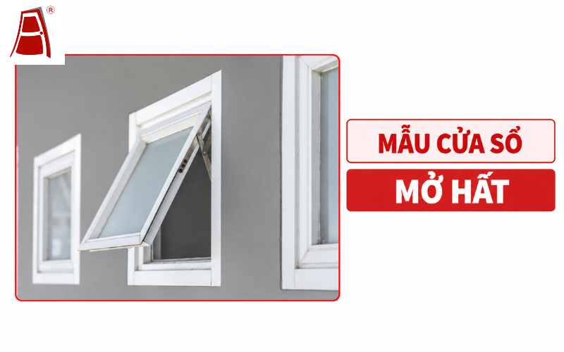Mẫu cửa sổ nhôm Xingfa mở hất tại Bình Định