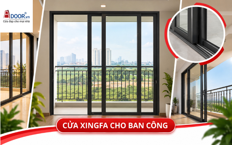 Cửa nhôm Xingfa Kon Tum cho ban công