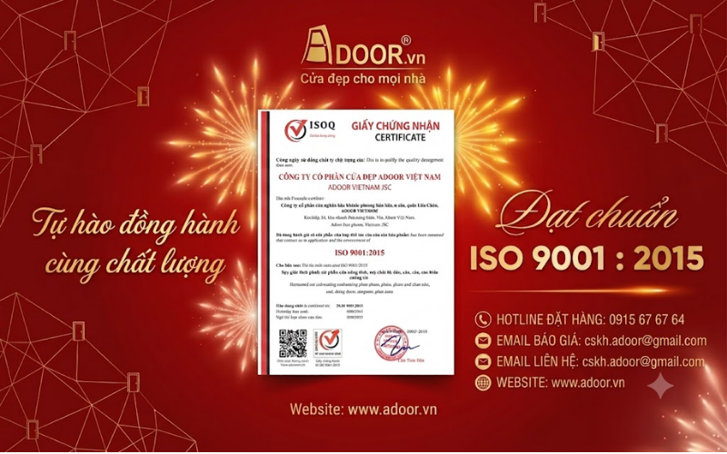 Màu sắc cửa nhôm Xingfa - Chứng nhận ISO uy tín, chất lượng