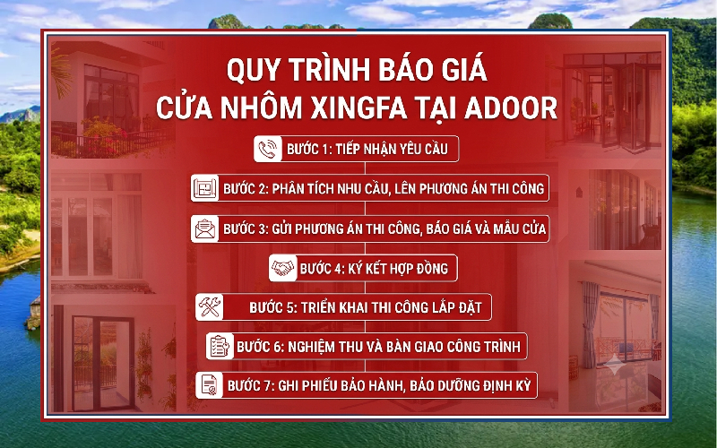 Quy trình báo giá cửa nhôm Xingfa tại Adoor