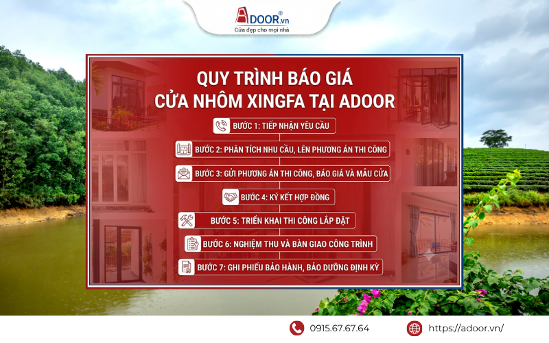 Quy trình báo giá cửa nhôm Xingfa Adoor chi tiết