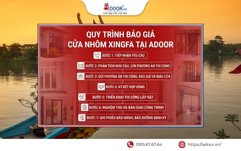 Quy trình báo giá cửa nhôm Xingfa Adoor chi tiết
