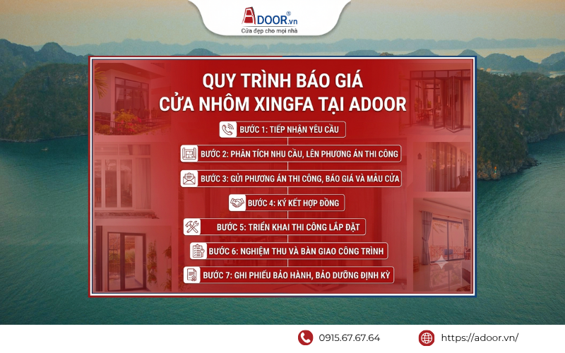 Quy trình báo giá cửa nhôm Xingfa Adoor