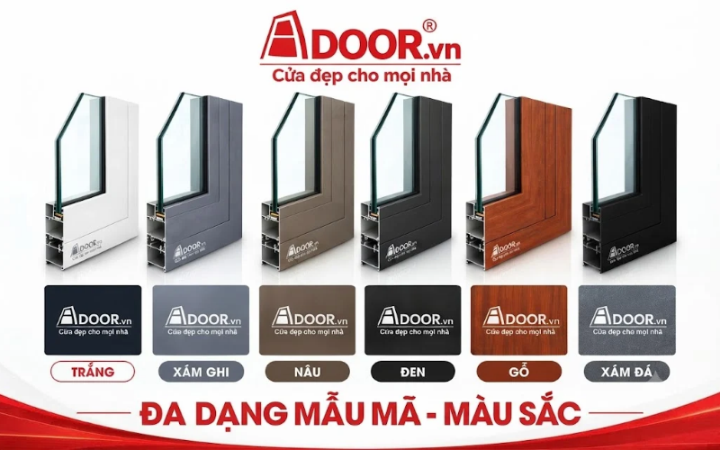 Bảng màu sắc cửa nhôm Xingfa 