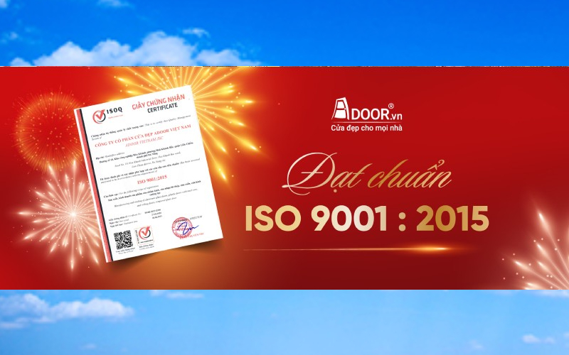 Chứng nhận ISO 9001:2015 của Adoor