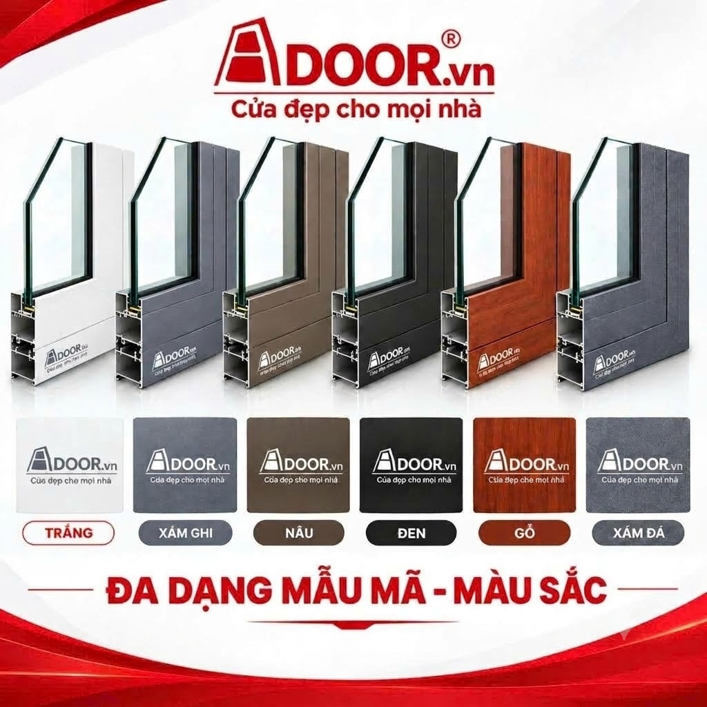 màu sắc cửa nhôm Xingfa