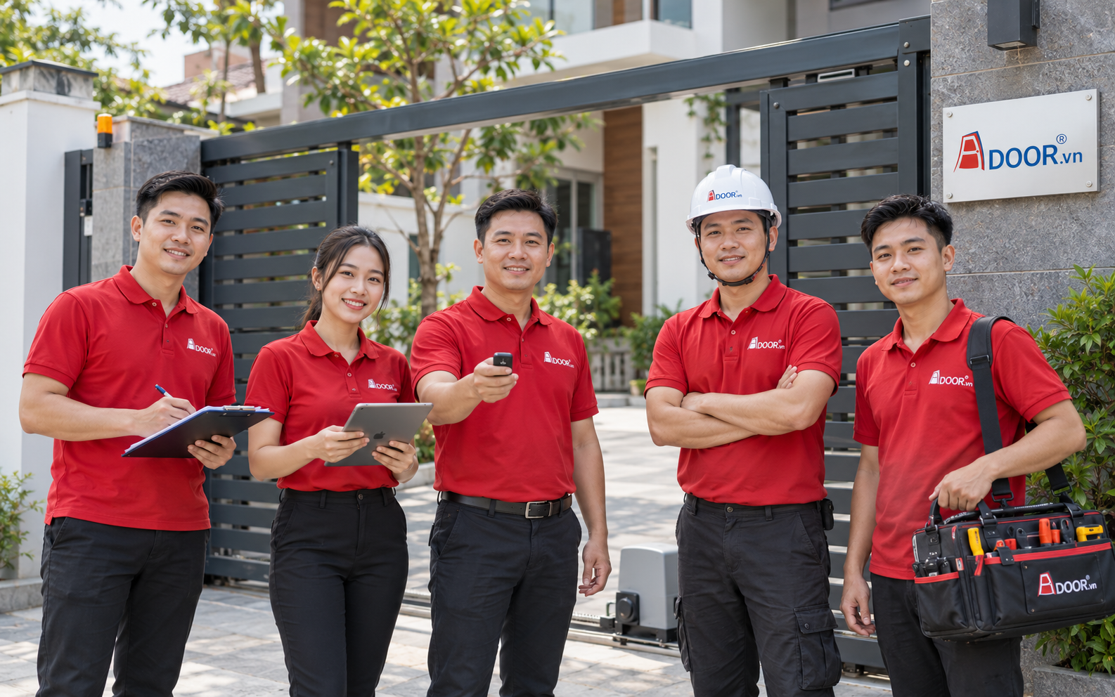 Cổng tự động tại Hải Phòng - Đội ngũ tư vấn và kỹ thuật lắp đặt của Adoor