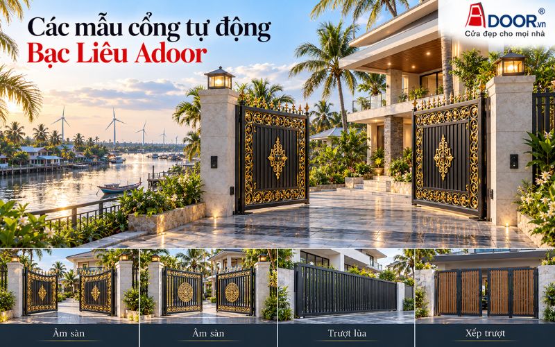 Cổng tự động tại Bạc Liêu – Các mẫu cổng hiện đại dành cho nhà phố và biệt thự