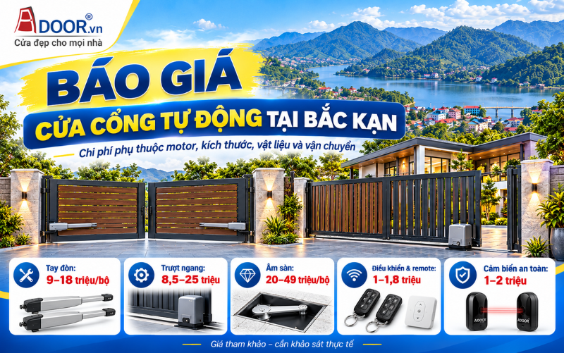 Cổng tự động tại Bắc Kạn – Báo giá motor và phụ kiện tham khảo Cổng tự động tại Bắc Kạn – Báo giá motor và phụ kiện tham khảo