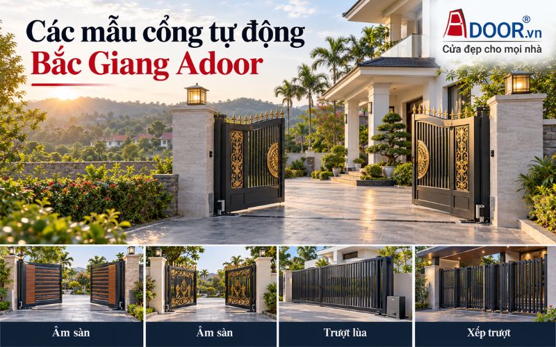 Cổng tự động tại Bắc Giang – Các mẫu cổng hiện đại dành cho nhà phố và biệt thự